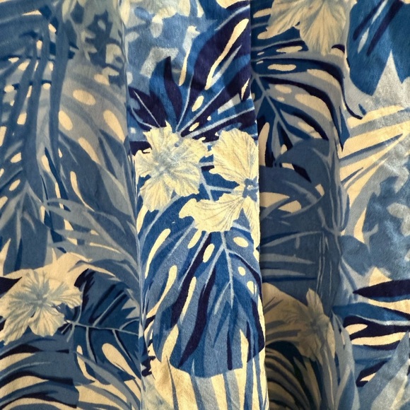 America & Beyond Tropical Dress with Lace and Pom Pom Trim Beach Summer Resort - Picture 6 of 12